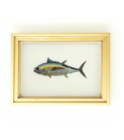 Ručně vyšívaný obraz – TUŇÁK VELKOOKÝ