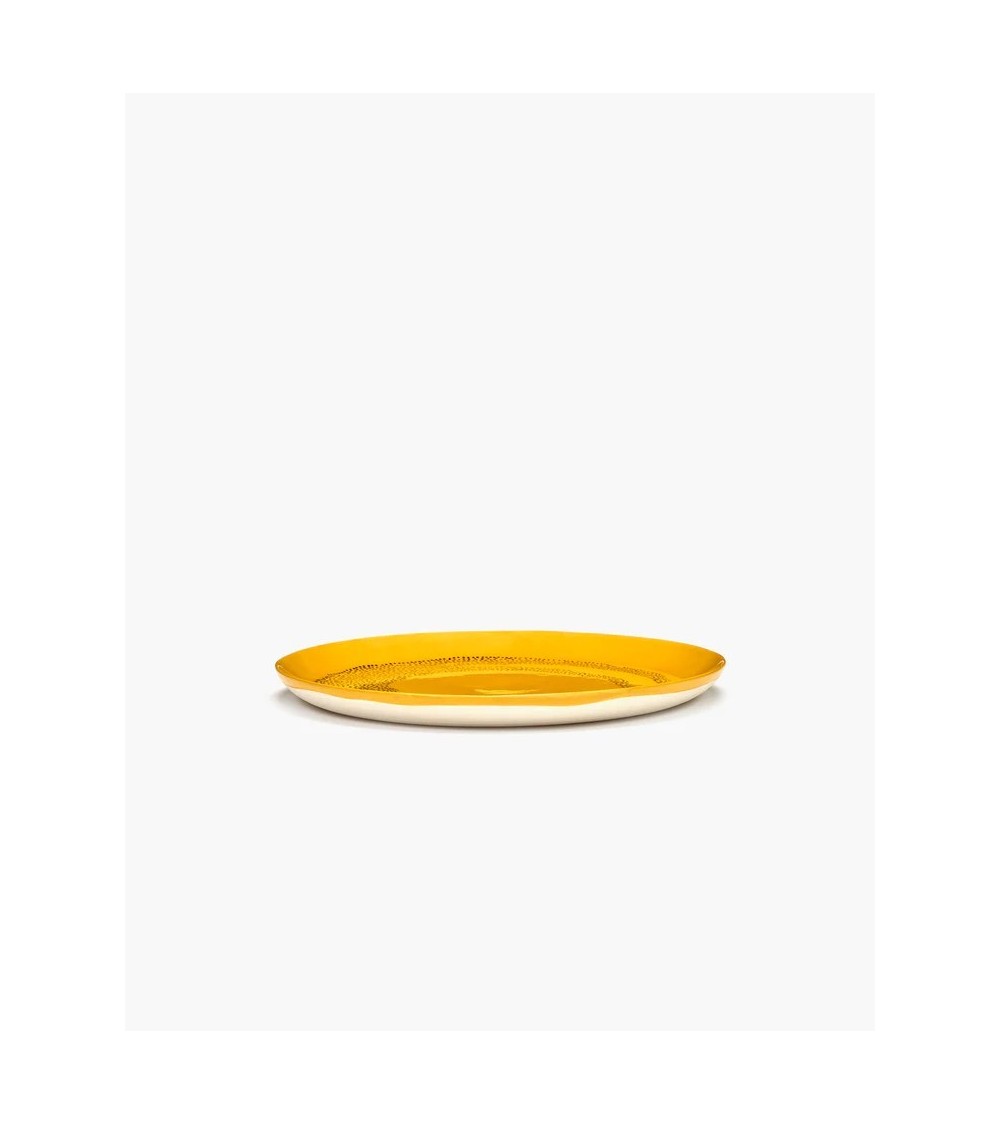 Jídelní talíř žlutý - černé tečky Feast - Ottolenghi