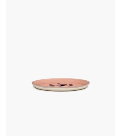 Dezertní talíř růžový - modrý potisk Feast - Ottolenghi