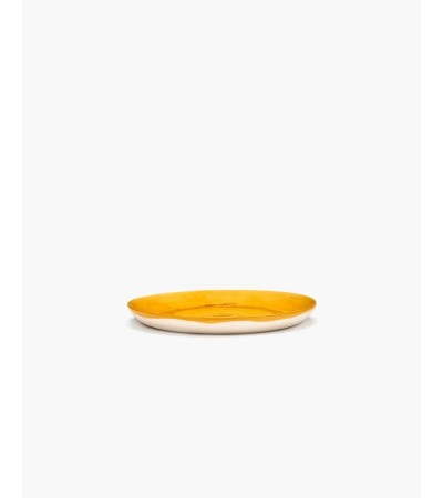 Dezertní talíř žlutý - červené pruhy Feast - Ottolenghi