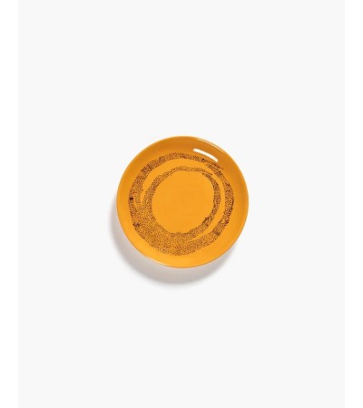 Dezertní talíř žlutý - černé tečky Feast - Ottolenghi