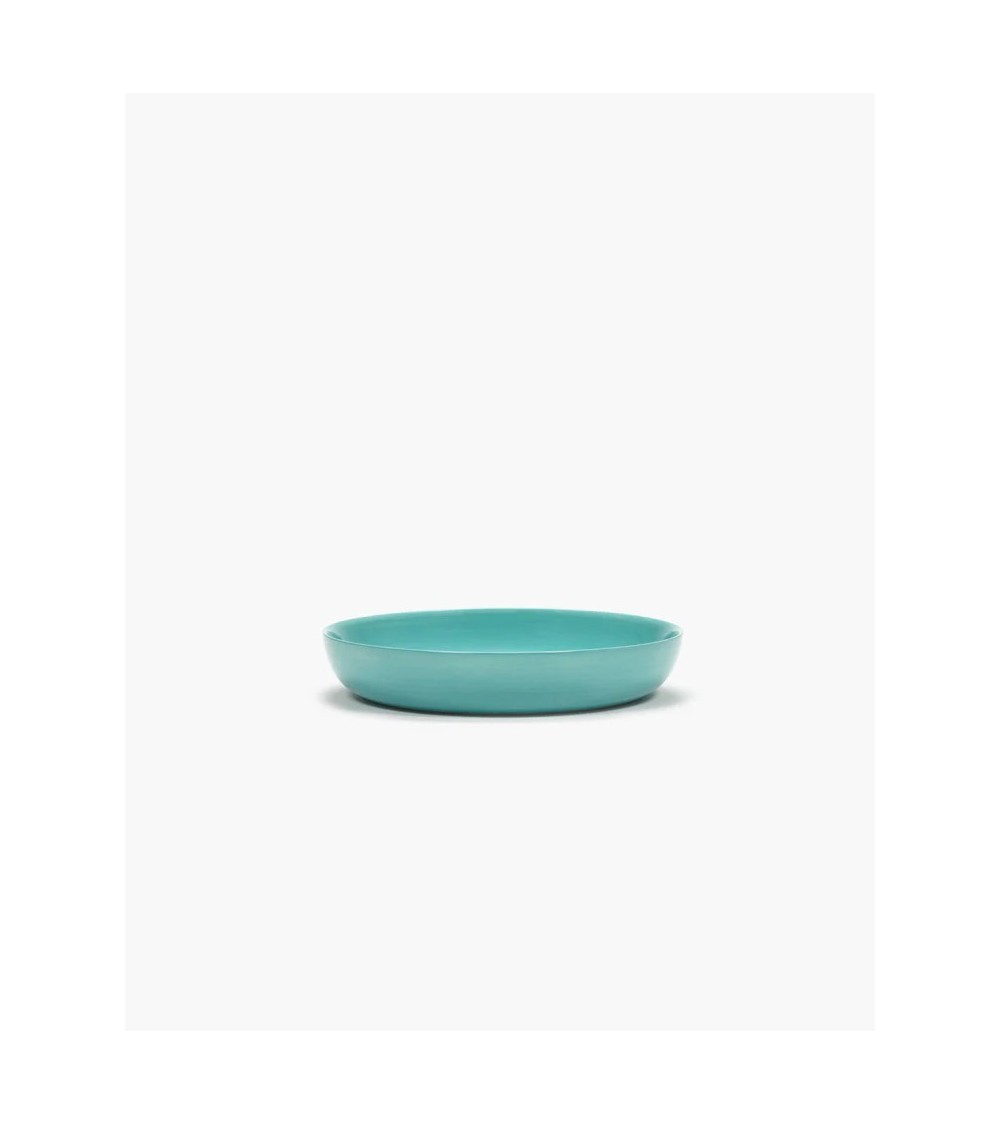 Hluboký talíř azurový - zelený potisk Feast - Ottolenghi