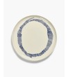 Servírovací talíř bílý - modré pruhy Feast - Ottolenghi