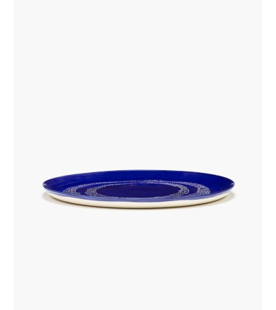 Servírovací talíř tmavě modrý - bílé tečky Feast - Ottolenghi