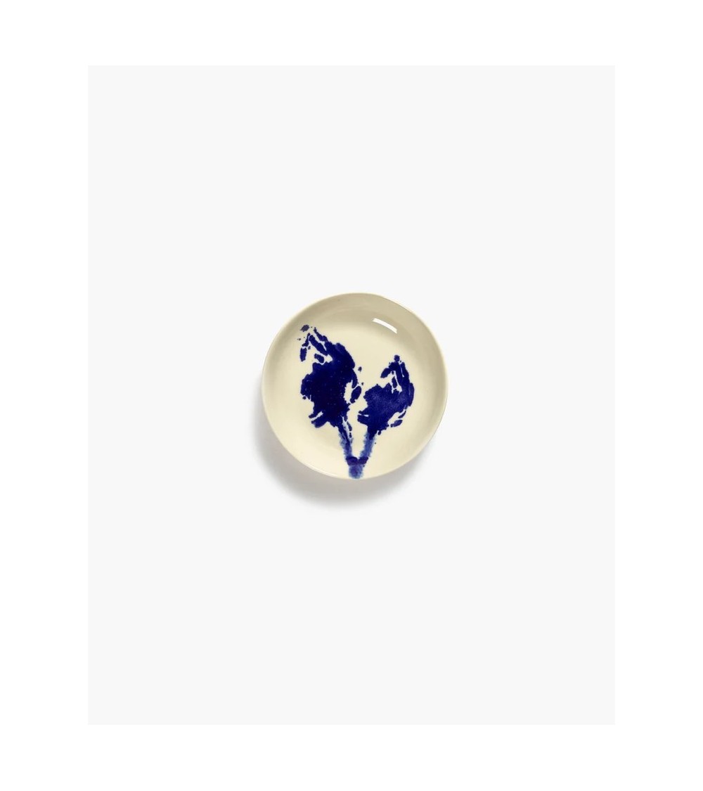 Mělká miska S bílá - modrý potisk Feast - Ottolenghi