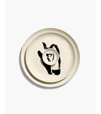 Mělká miska XS bílá - černý potisk Feast - Ottolenghi