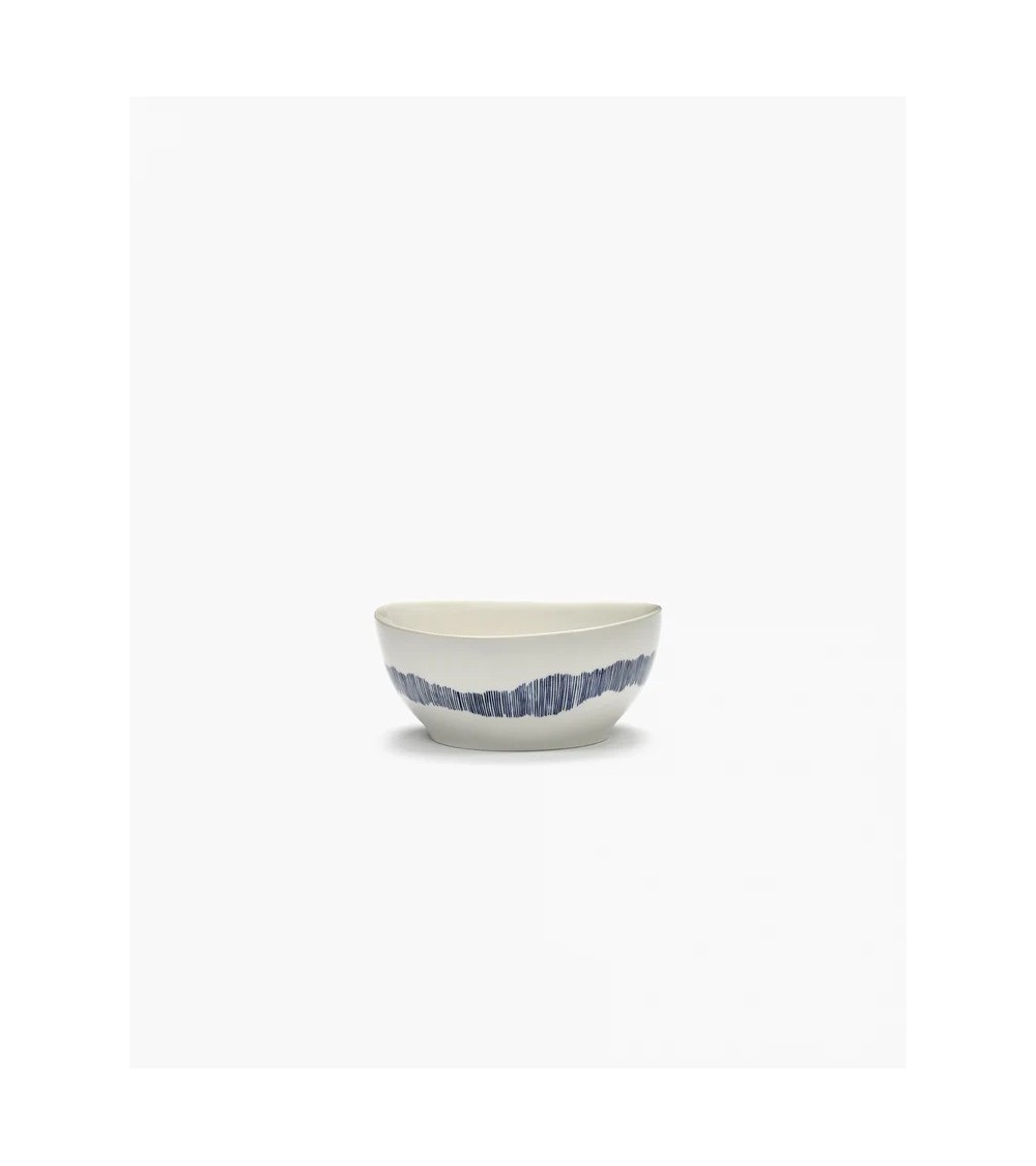 Miska S bílá - modré pruhy Feast - Ottolenghi