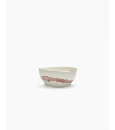 Miska S bílá - červené pruhy Feast - Ottolenghi