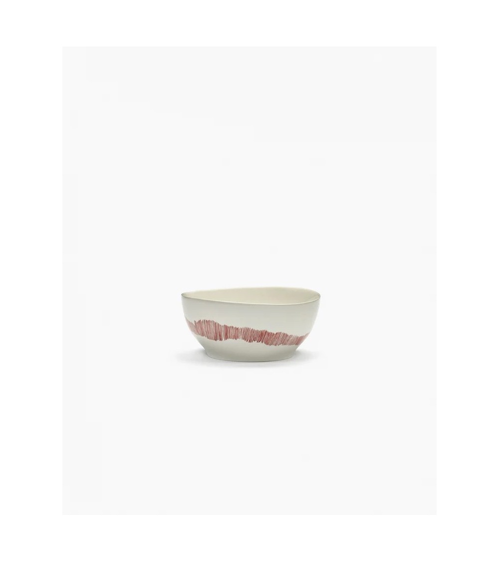 Miska S bílá - červené pruhy Feast - Ottolenghi
