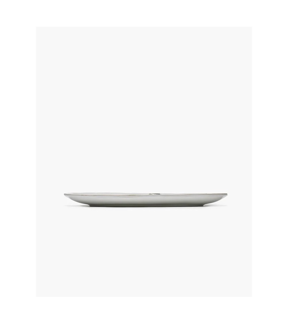 Oválný talíř bílý/černý La Mère - Marie Michielssen