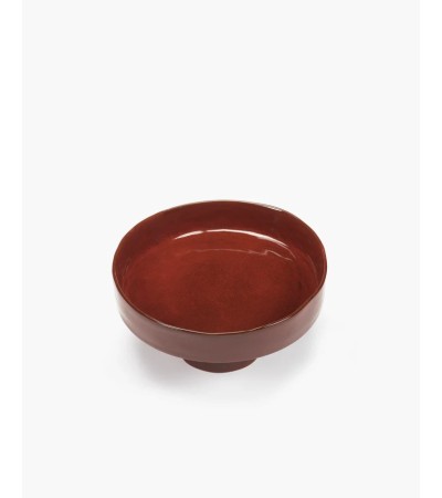 Hluboký talíř na podstavci L červený La Mère - Marie Michielssen