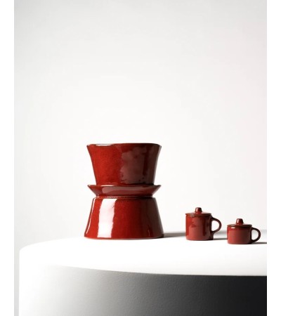 Váza/servírovací miska červená La Mère - Marie Michielssen