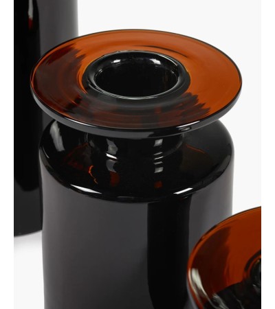 Váza L černá/tmavě hnědá Wind & fire - Marie Michielssen