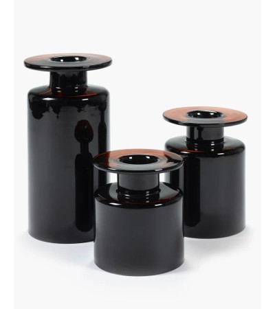 Váza S černá/tmavě hnědá Wind & fire - Marie Michielssen