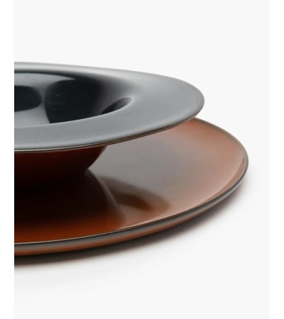 Talíř na těstoviny S tmavě modrý/hnědý Terres de rêves - Anita Le Grelle