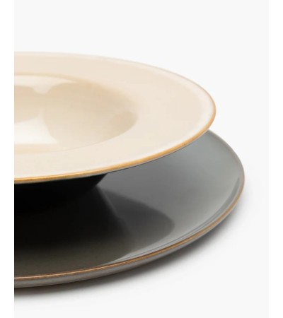 Talíř na těstoviny S šedý/tmavě modrý Terres de rêves - Anita Le Grelle