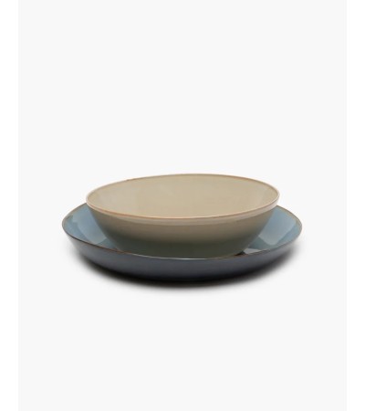 Servírovací talíř šedomodrý/tmavě modrý Terres de rêves - Anita Le Grelle