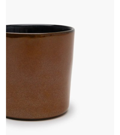 Hrníček vysoký hnědý/tmavě modrý Terres de rêves - Anita Le Grelle