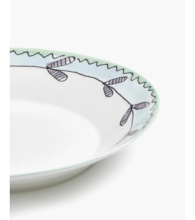 Hluboký talíř S Blossom milk Midnight Flowers - Marni