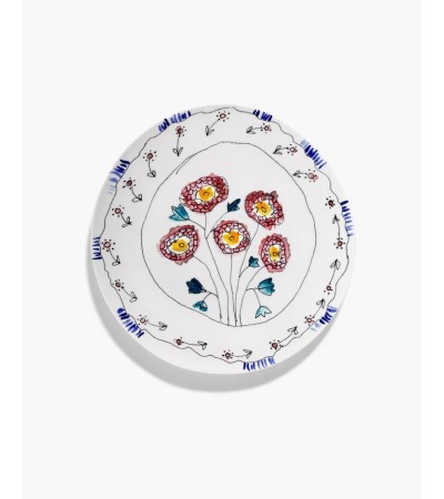 Servírovací talíř S Anemone milk Midnight Flowers - Marni