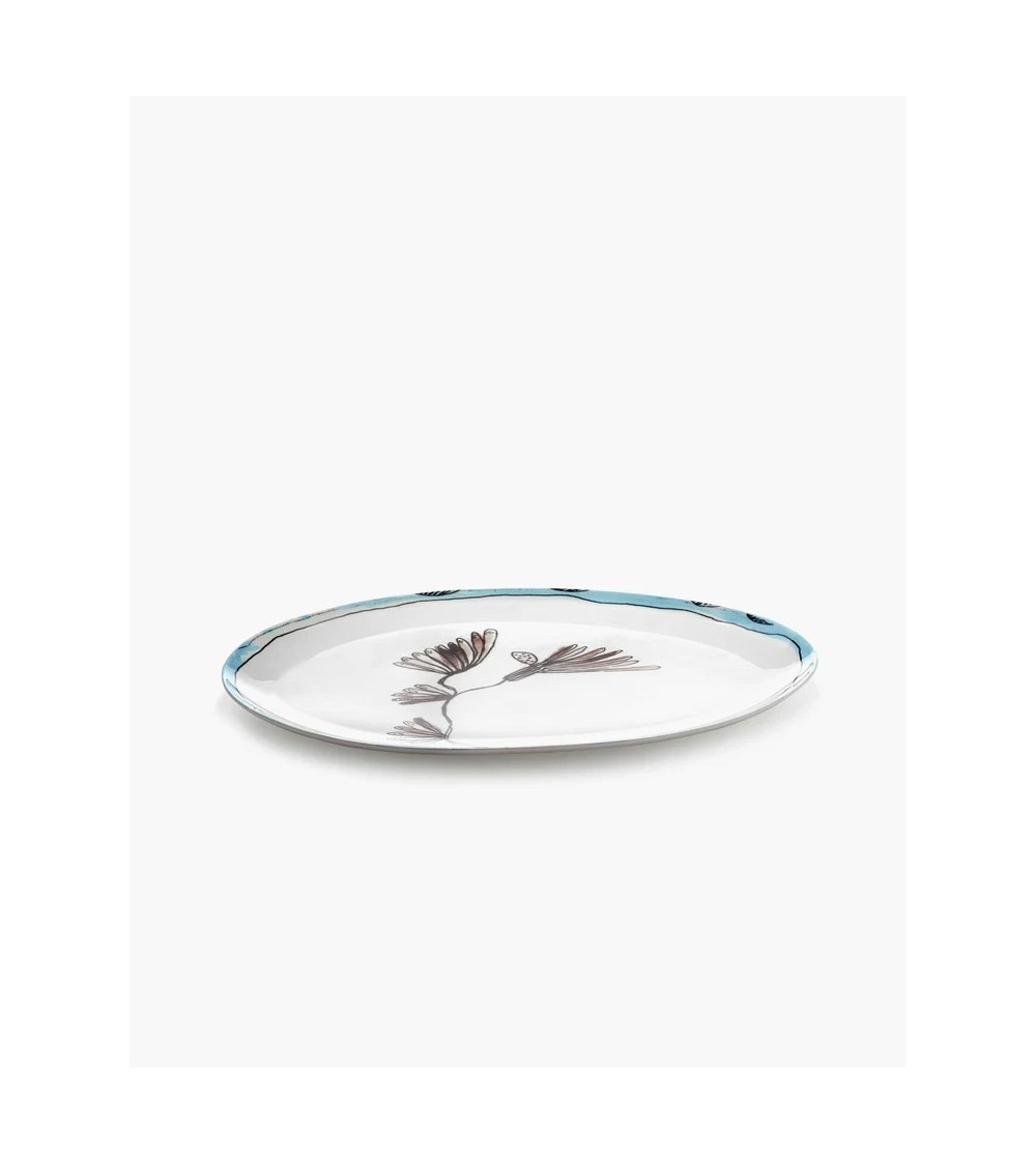 Oválný talíř °2 L Camelia aubergine Midnight Flowers - Marni