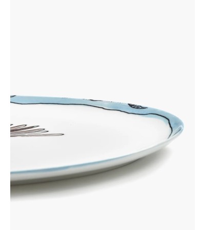 Oválný talíř °2 L Camelia aubergine Midnight Flowers - Marni