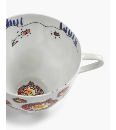 Hrníček na cappuccino Anemone milk Midnight Flowers - Marni