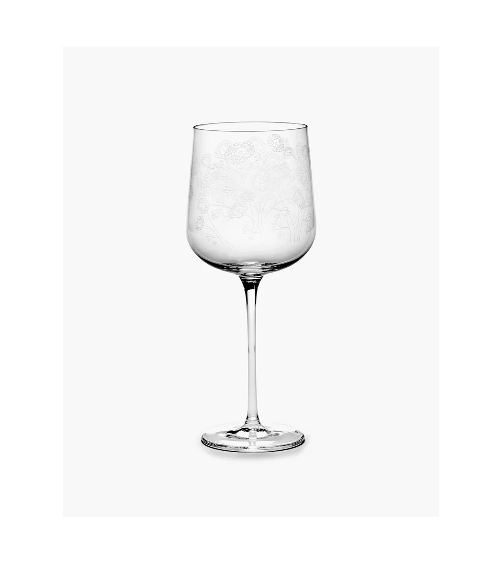 Sklenička na červené víno anemone vaniglia Midnight Flowers - Marni