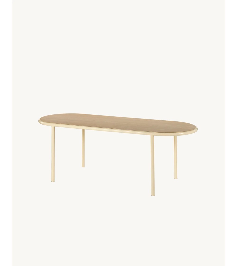 Dřevěný oválný stůl slonová kost - valerie_objects