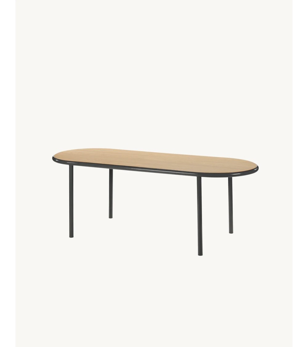 Dřevěný oválný stůl černý - valerie_objects