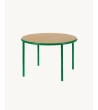 Dřevěný kulatý stůl M zelený - valerie_objects