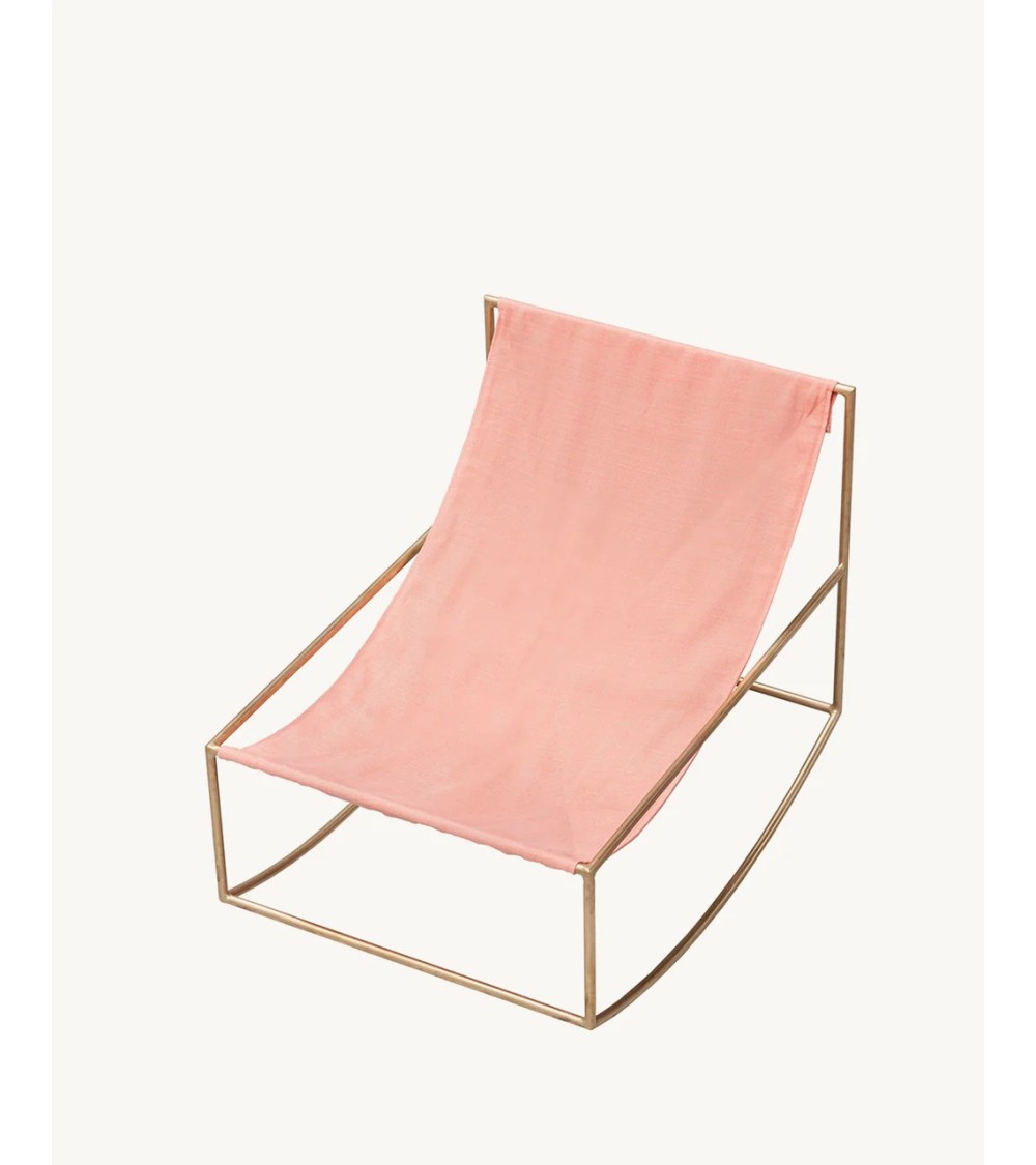 Houpací křeslo s látkou růžové - valerie_objects