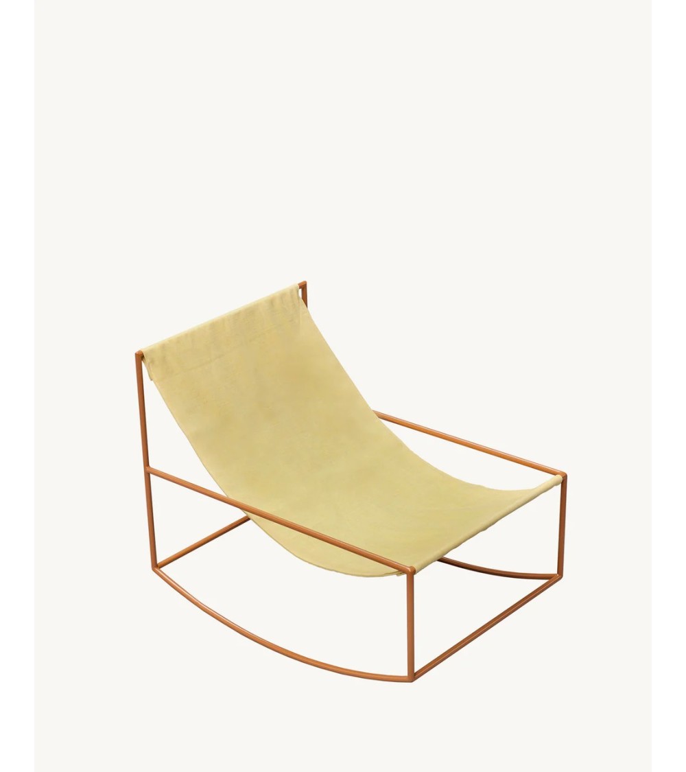 Houpací křeslo s látkou žluté - valerie_objects