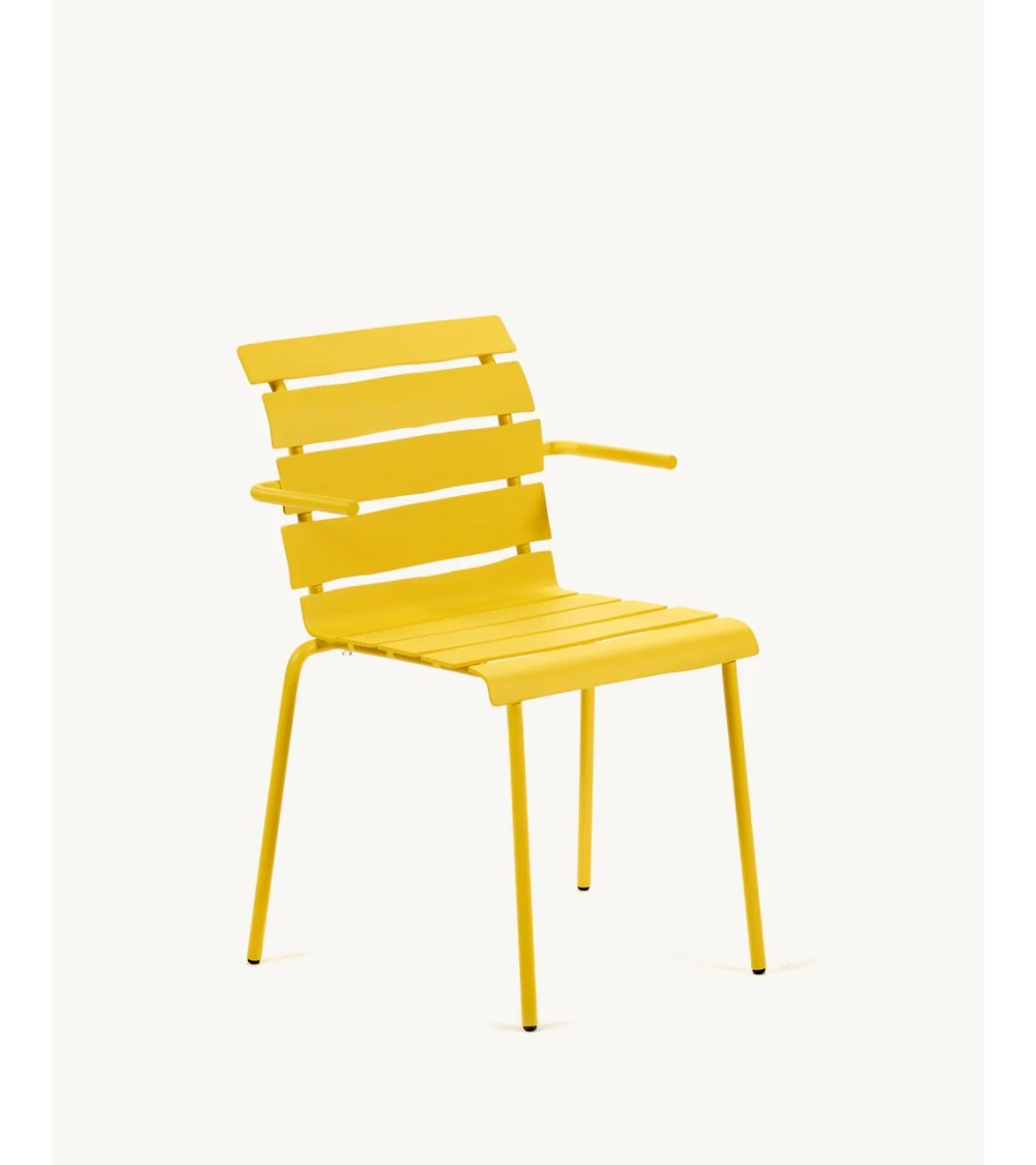 Židle s opěrátky Aligned žlutá - valerie_objects