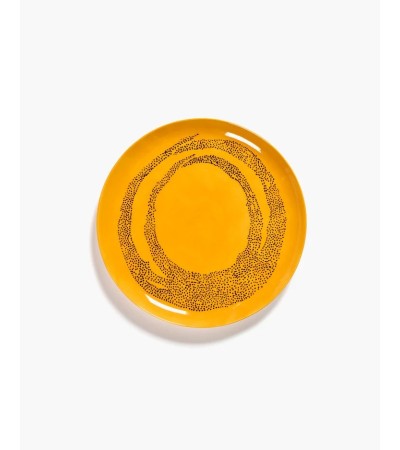 Jídelní talíř žlutý - černé tečky Feast - Ottolenghi