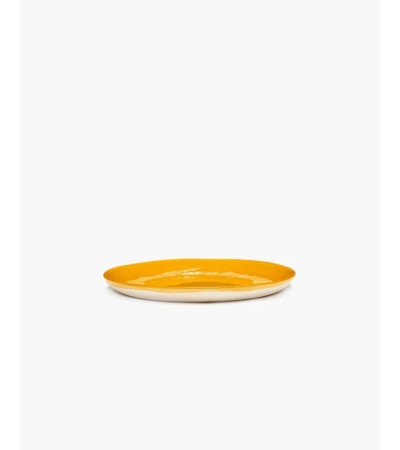 Dezertní talíř žlutý - bílé pruhy Feast - Ottolenghi