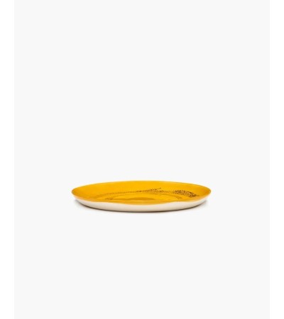 Dezertní talíř žlutý - černé tečky Feast - Ottolenghi