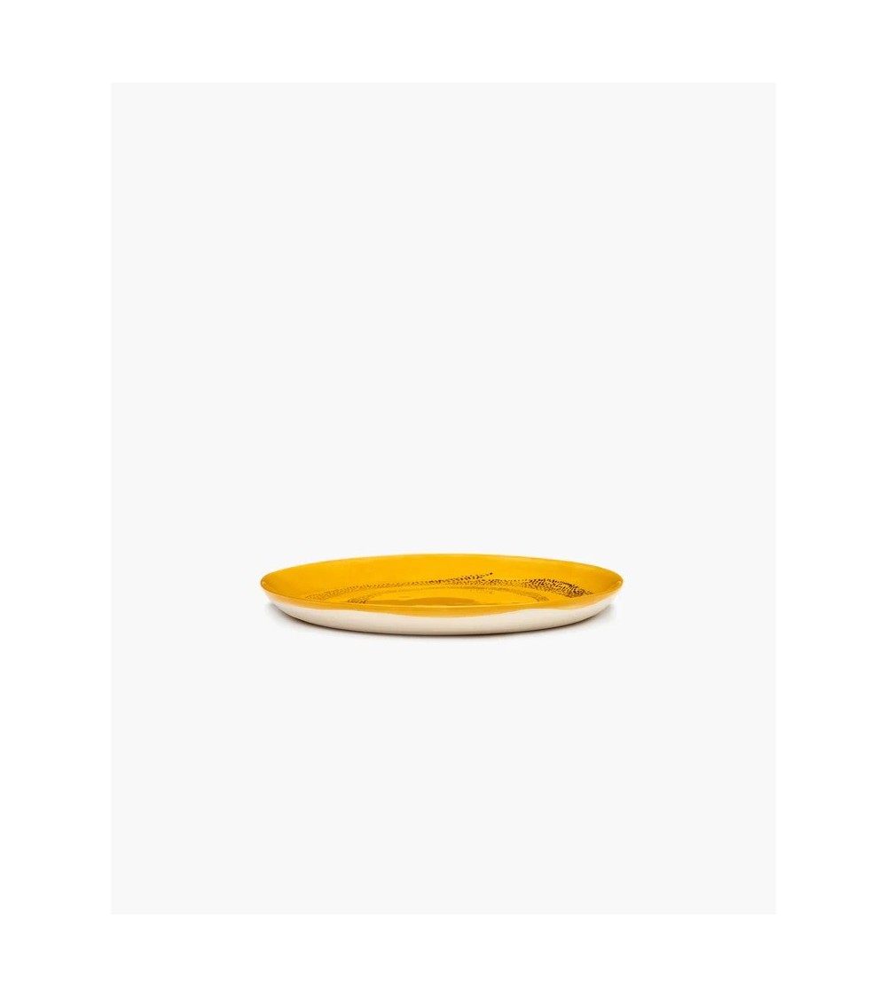 Dezertní talíř žlutý - černé tečky Feast - Ottolenghi