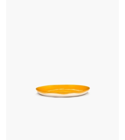 Dezertní talíř žlutý - bílé pruhy Feast - Ottolenghi