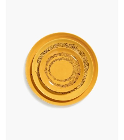 Dezertní talíř žlutý - černé tečky Feast - Ottolenghi