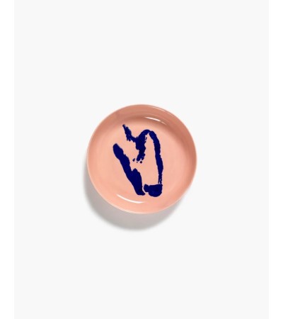 Hluboký talíř růžový - modrý potisk Feast - Ottolenghi