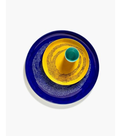 Servírovací talíř tmavě modrý - bílé tečky Feast - Ottolenghi