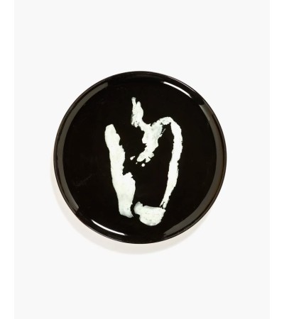 Servírovací talíř černý - bílý potisk Feast - Ottolenghi