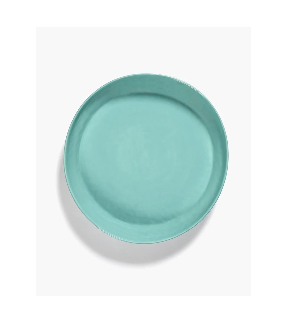 Servírovací talíř M azurová - červené pruhy Feast - Ottolenghi