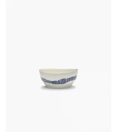 Miska S bílá - modré pruhy Feast - Ottolenghi