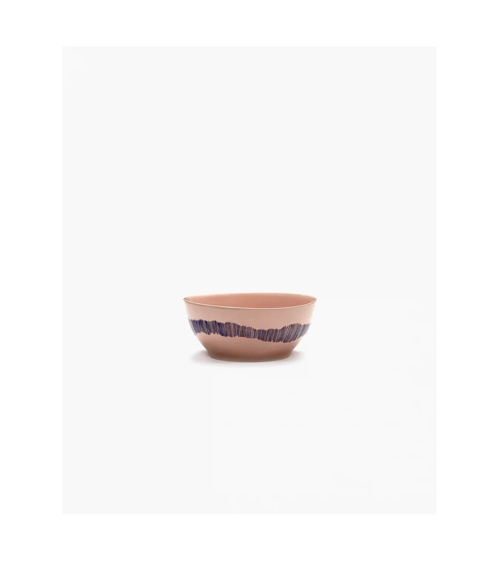 Miska S růžová - modré pruhy Feast - Ottolenghi