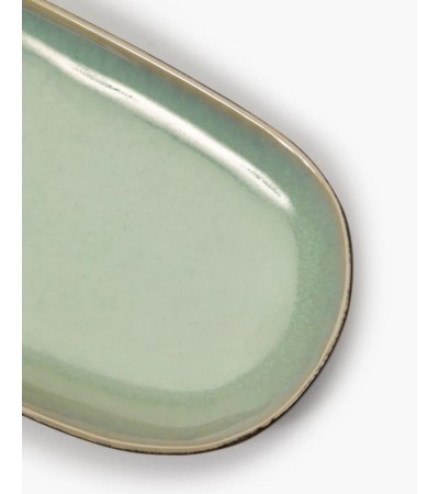 Oválný servírovací talíř S zelený Pure - Pascale Naessens