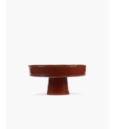 Hluboký talíř na podstavci L červený La Mère - Marie Michielssen