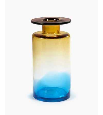 Váza L modrá/jantarová Wind & fire - Marie Michielssen