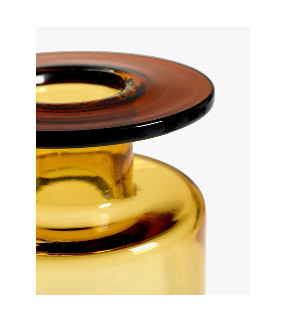 Váza M jantarová/černá Wind & fire - Marie Michielssen